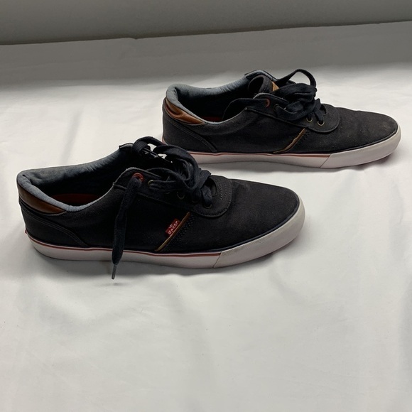 Levi’s Tennis Lace Up Sneakers Shoes Mens Size 12 Charcoal Colour - Picture 2 of 8